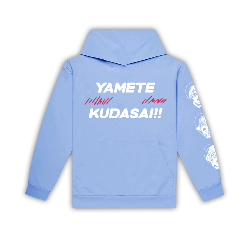 Yamete Kudasai Hoodie | Light Blue