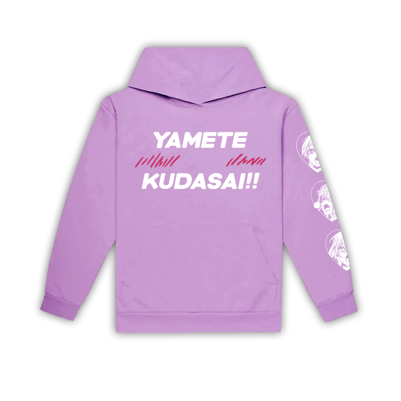 Yamete Kudasai Hoodie | Lilac
