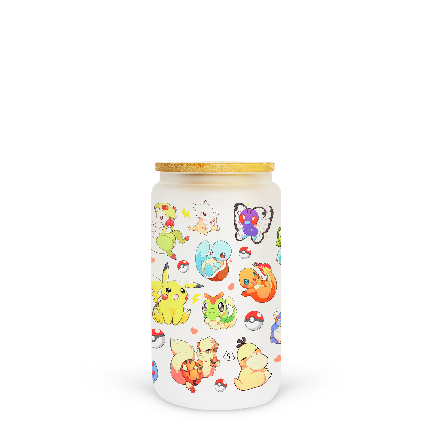 Chibi Pokes - 16oz Frosted Glass Cute Anime Tumbler – Doki Doki Dreams